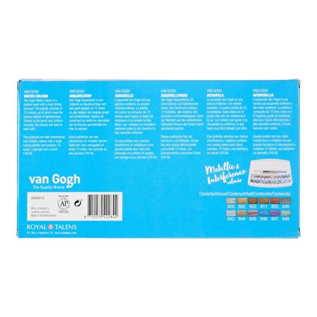 Van Gogh SULUBOYA TÜP 10 ML 12'Lİ SET  SPECIAL COLOURS (PLASTİK KUTU) 
