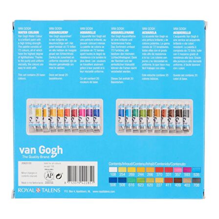 Van Gogh SULUBOYA TÜP 10 ML 20'Lİ SET (KARTON KUTU)
