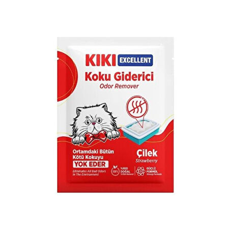 Kiki Excellent Çilek Kokulu Kedi Kumu Koku Giderici 25 Gr