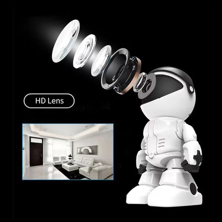 Robot Görünümlü Uyumlu Bebek Evcil Hayvan/Hırsız/Bakıcı Gözetleme Kamerası Gece Görüşü