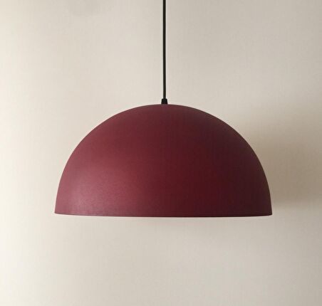 Retro Bordo Içi Bordo Metal Sarkıt Avize 40 Cm En