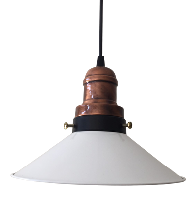 Retro Beyaz Metal Sarkıt Avize 23 Cm
