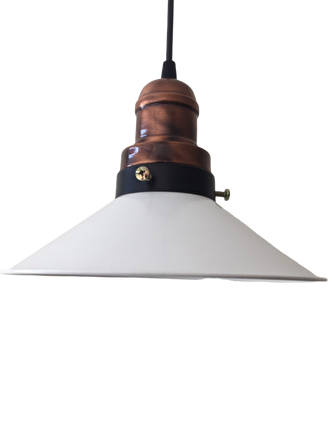 Retro Beyaz Metal Sarkıt Avize 23 Cm
