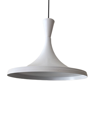 Retro Metal Sarkıt Avize Rustik Tekli Sarkıt Beyaz İçi Beyaz 36 cm