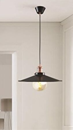 Retro Metal Sarkıt Avize 30 cm Mat Bakır