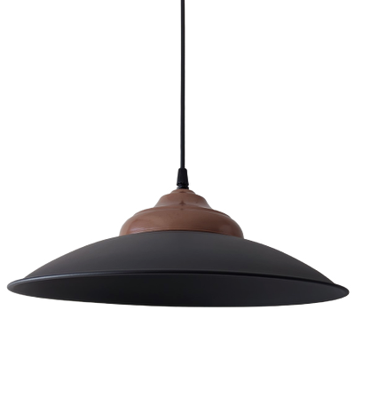 Retro Rustik Bakır Avize Tekli Dekoratif Metal Sarkıt Avize