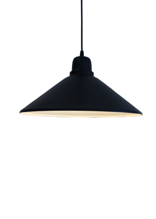 Retro Siyah Içi Sarı Metal Sarkıt Avize 37 cm