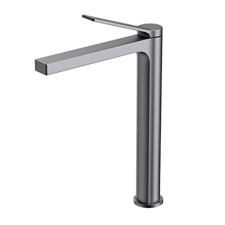CREAVİT Ritmo Uzun Lavabo Armatürü Metalik Gri RT6500GR