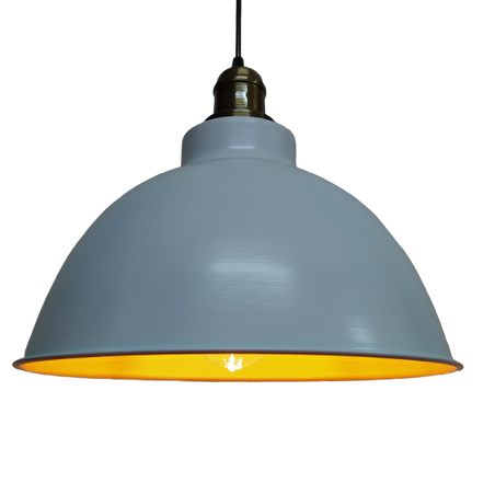 Retro Metal Sarkıt Avize Rustik Tekli Sarkıt Beyaz İçi Sarı Mutfak Cafe