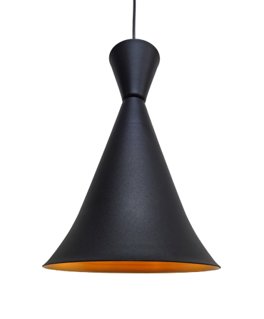 Retro Metal Sarkıt Avize Rustik Tekli Sarkıt Siyah İçi Sarı Cafe Mutfak Aydınlatma