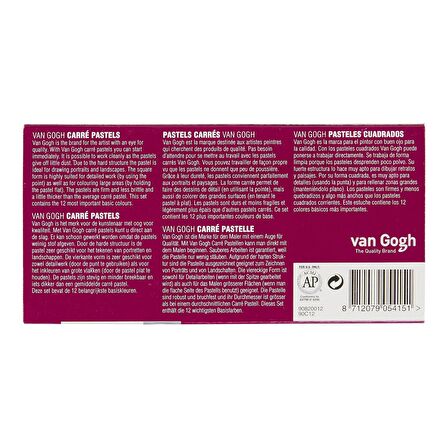 Van Gogh Carré KARE PASTEL BAŞLANGIÇ SETİ 12`Lİ