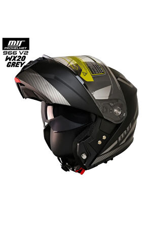 -966-V2 ÇENE AÇILIR KASK (VX20 GREY)