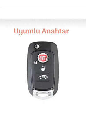Fiat Egea 500x Sustalı Anahtar Koruma Kılıfı Kırmızı Renk Lüks Model