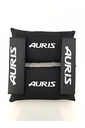 Toyota Auris Nakışlı Deri 1 Çift Boyun Yastık Ve 1 Çift Kemer Pedi