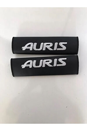 Toyota Auris Nakışlı Deri 1 Çift Boyun Yastık Ve 1 Çift Kemer Pedi