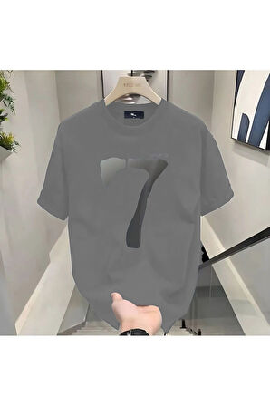 7 Sport Baskılı Siyah Erkek Tshirt