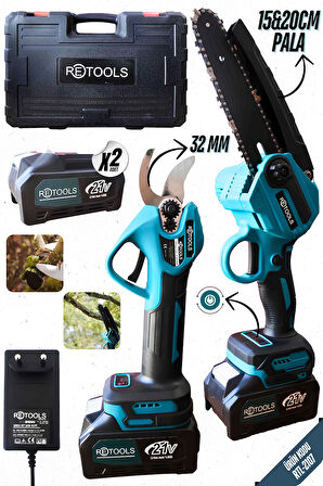 RETOOLS 2'Lİ SET 21V YAĞLI (TESTERE + MAKAS)
