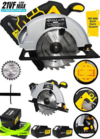  RETOOLS 185 MM ŞARJLI DAİRE TESTERE 4 A.H SARI 