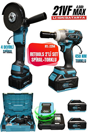 RETOOLS 2’Lİ SET (TORKLU SOMUN SIKMA VE SPİRAL)