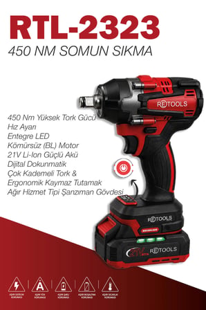 Retools RTL-2323 450 NM Somun Sıkma & Sökme Makinesi