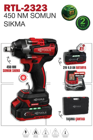 Retools RTL-2323 450 NM Somun Sıkma & Sökme Makinesi