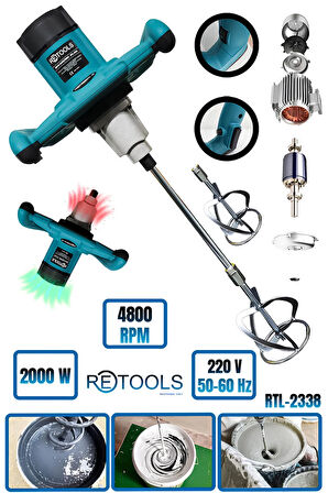 RETOOLS 2000 W BOYA KARIŞTIRICI