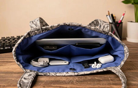 DESENLİ TOTE ÇANTA