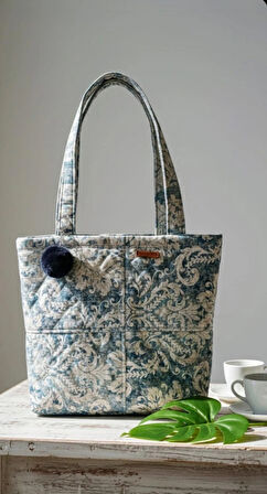 MAVİ DESENLİ ÇANTA