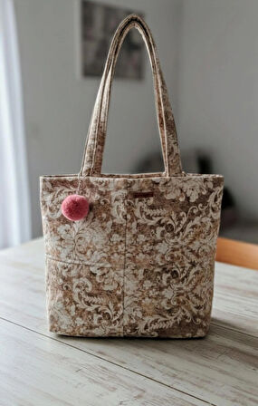 KAHVE DESENLİ ÇANTA