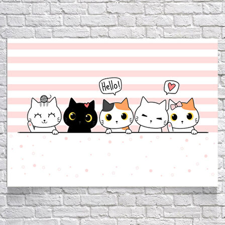 Sevimli Kediler Posteri 70X100 CM