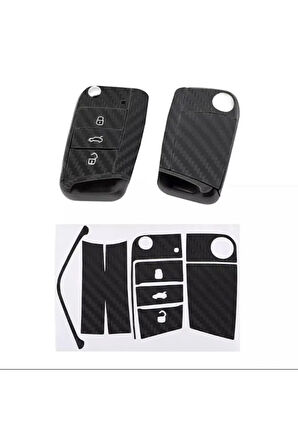 Seat Leon Ibiza Arona Ateca Uyumlu Fiber Karbon Anahtar Etiketi Anahtarınıza Şık Bi Görünüm Sağlar