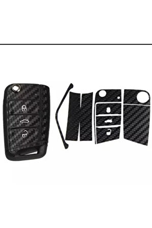 Seat Leon Ibiza Arona Ateca Uyumlu Fiber Karbon Anahtar Etiketi Anahtarınıza Şık Bi Görünüm Sağlar