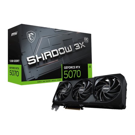12 GB MSI RTX 5070 SHADOW 3X OC RTX5070 GDRR7 192B DX12 PCIE 5.0 X16(3XDP1XHDMI)
