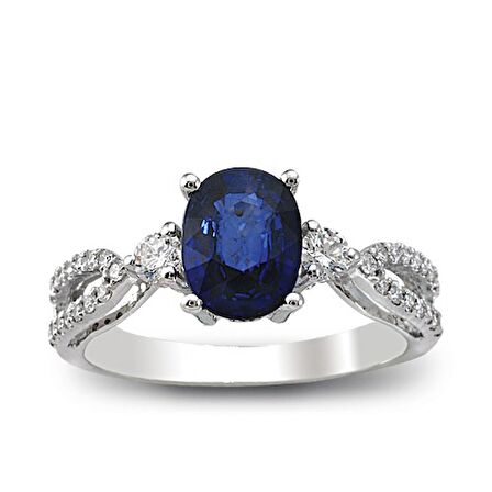 1.83 Ct Pırlanta Safir Yüzük RTY12