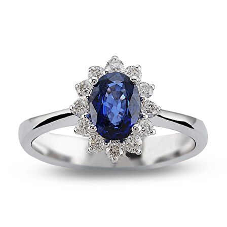 1.25 Ct Pırlanta Safir Yüzük RTY18