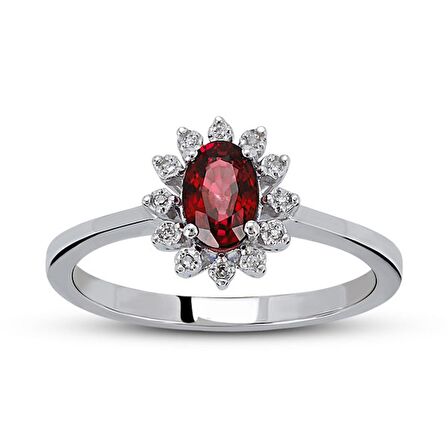 0.62 Ct Pırlanta Yakut Yüzük RTY25	
