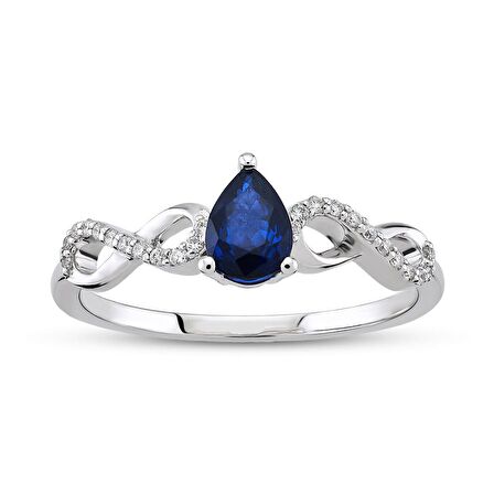 0.47 Ct Pırlanta Safir Yüzük RTY27