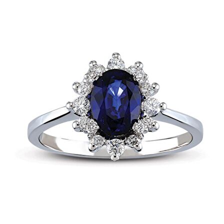 1.16 Ct Pırlanta Safir Yüzük RTY4