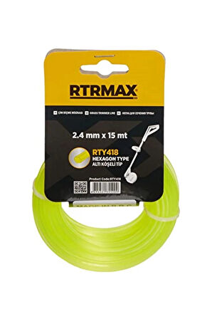 RTY418 Tırpan Misinası - Çim Biçme Misinası 2.4 mm x 15 mt Sarı Altıköşe