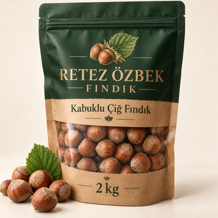 RETEZ ÖZBEK FINDIK Kabuklu Çiğ Fındık 2 kg