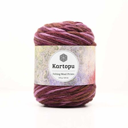 Merino Yün İp Örgü İpi D2236 Mürdüm Kırçıllı (100GR)