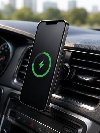 15W Manyetik Araç İçi Kablosuz Şarj Cihazı  MagSafe Uyumlu Telefon Tutucu