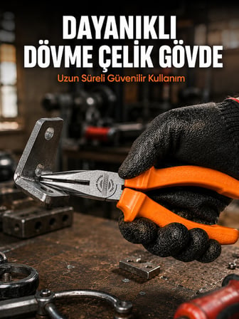 Uzun Çene Tasarımlı Dövme Çelik Kargaburun Hassas Kavrama Performansı