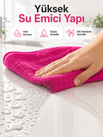 Mikrofiber Temizlik Bezi Cam, Ayna, Mobilya ve Tezgah İçin