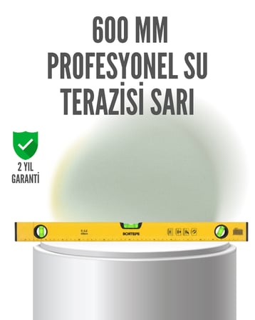 600 mm Su Terazisi Sarı Dayanıklı Gövde Hassas Ölçüm