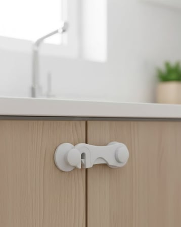 4 Adet Bebek Güvenlik Dolap Kilidi Çift Taraflı Bantlı Kolay Montajlı Emniyet Seti