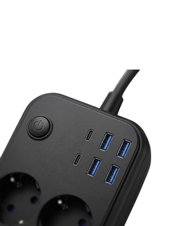 Çoklu Priz ve USB Şarj Ünitesi 4 Soket 2 Type C Güvenli Enerji Yönetimi
