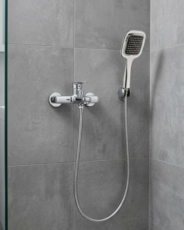 Siyah Duş Seti El Duşu Başlığı Spiral Hortum Dayanıklı Banyo Duş Aksesuarı