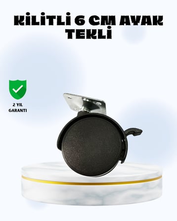 6 cm Kilitli Tekerlek Ayak Tek Adet