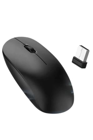 Ergonomik Tasarım Kablosuz Siyah Mouse Hassas Uzun Ömürlü